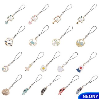 Móc khóa dây treo điện thoại hình mèo dễ thương