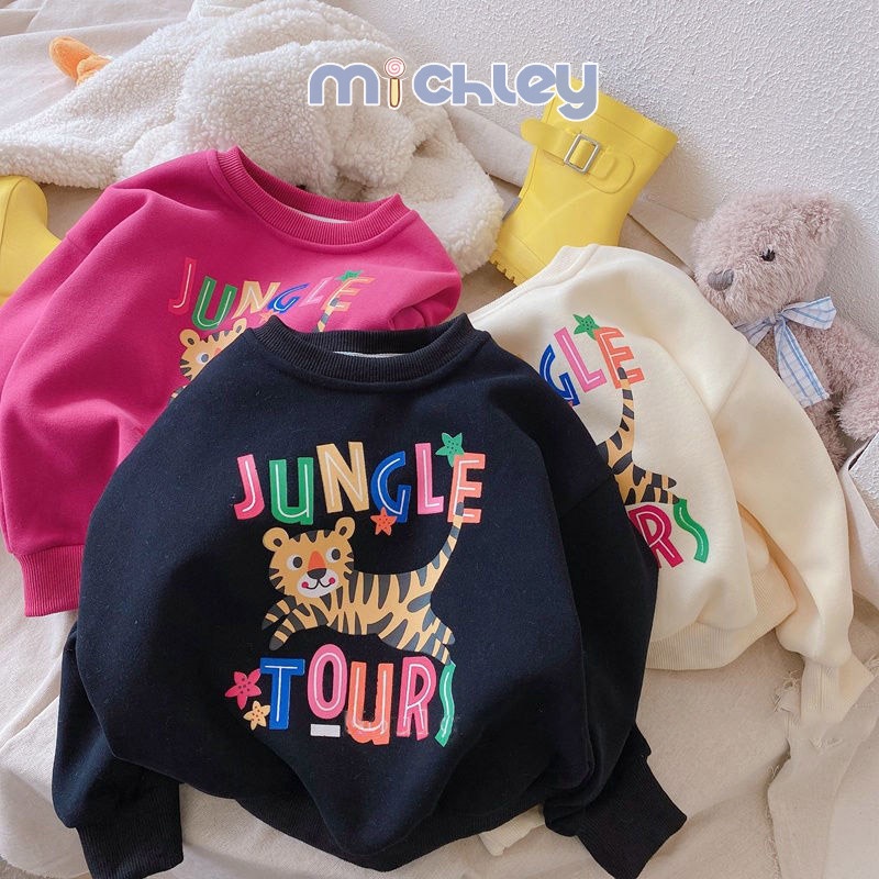 Áo sweater Dài Tay In Họa Tiết Hoạt Hình Xinh Xắn Dành Cho Bé