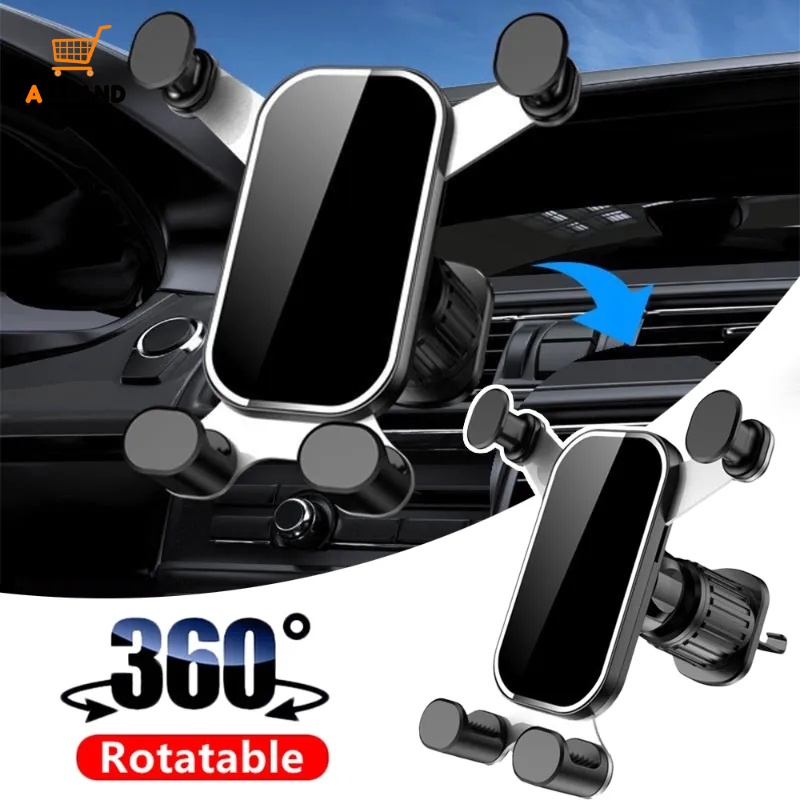 1 Giá Đỡ Điện Thoại / Thiết Bị Định Vị GPS Chống Trượt Xoay 360 Độ Gắn Lỗ Thông Gió Xe Hơi