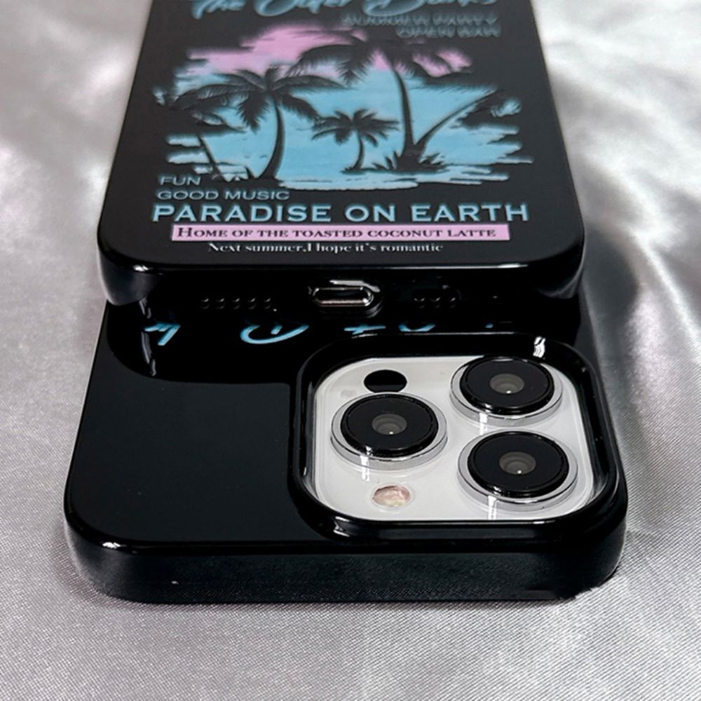 Ốp Điện Thoại TPU Mềm Siêu Mỏng Họa Tiết Cây Dừa Sáng Tạo Cho IPhone 14 13 12 11 Pro Max X XR 8 7 Plus SE