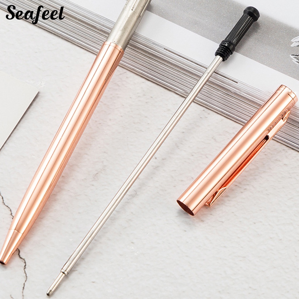 Bút Bi Mực Đen Ngòi Kim Loại Tiện Dụng Cho Văn Phòng