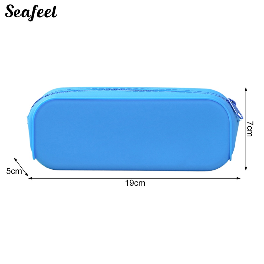 Túi Đựng Bút Bằng Silicon Mềm Chống Nước Có Khóa Kéo Cho Học Sinh