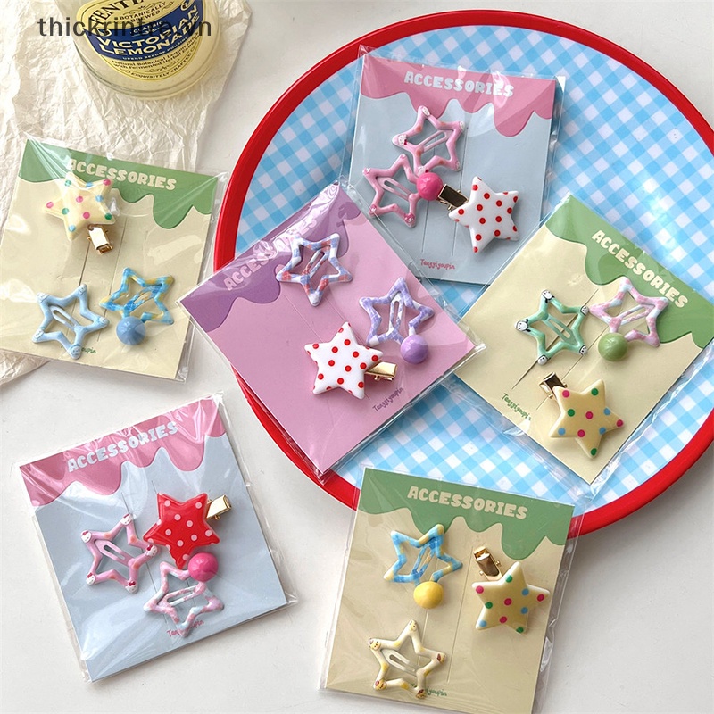 Set 3 Kẹp Tóc Mini Họa Tiết Chấm Bi Dễ Thương Cho Nữ