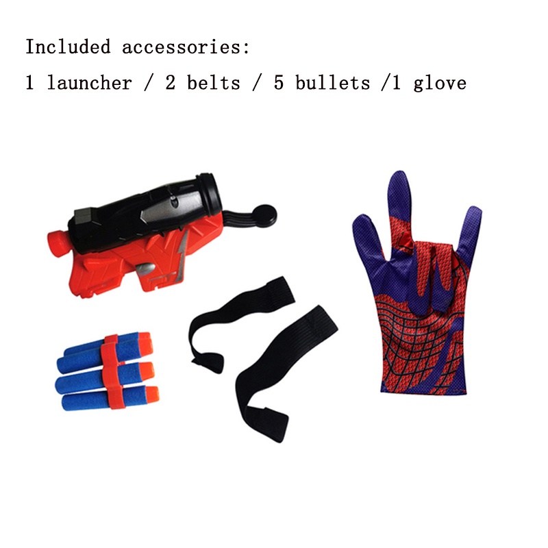 Bộ Găng Tay Đồ Chơi Bằng Nhựa Hóa Trang Nhân Vật Hoạt Hình Spiderman Launcher Vui Nhộn Dành Cho Bé Trai Và Bé Gái