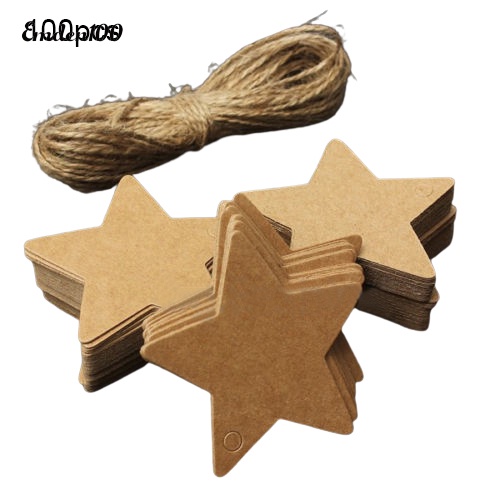 100 Tag Giấy Màu Nâu Vintage Trang Trí Tiệc