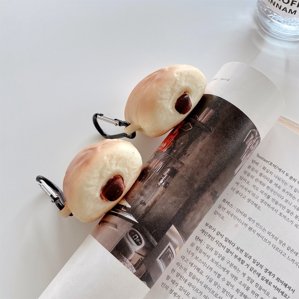 Vỏ Bảo Vệ Hộp Sạc Tai Nghe Bluetooth Không Dây Airpods Pro 1 / 2 / 3 Pro2 Bằng Silicon Hình Bánh Mì 3D Dễ Thương
