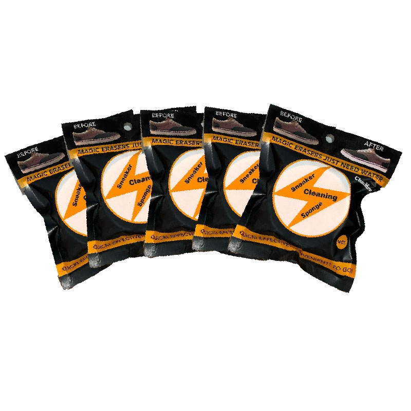 Miếng bọt biển hai mặt được làm ẩm trước làm sạch &amp; trắng đế giày cho nam và nữ