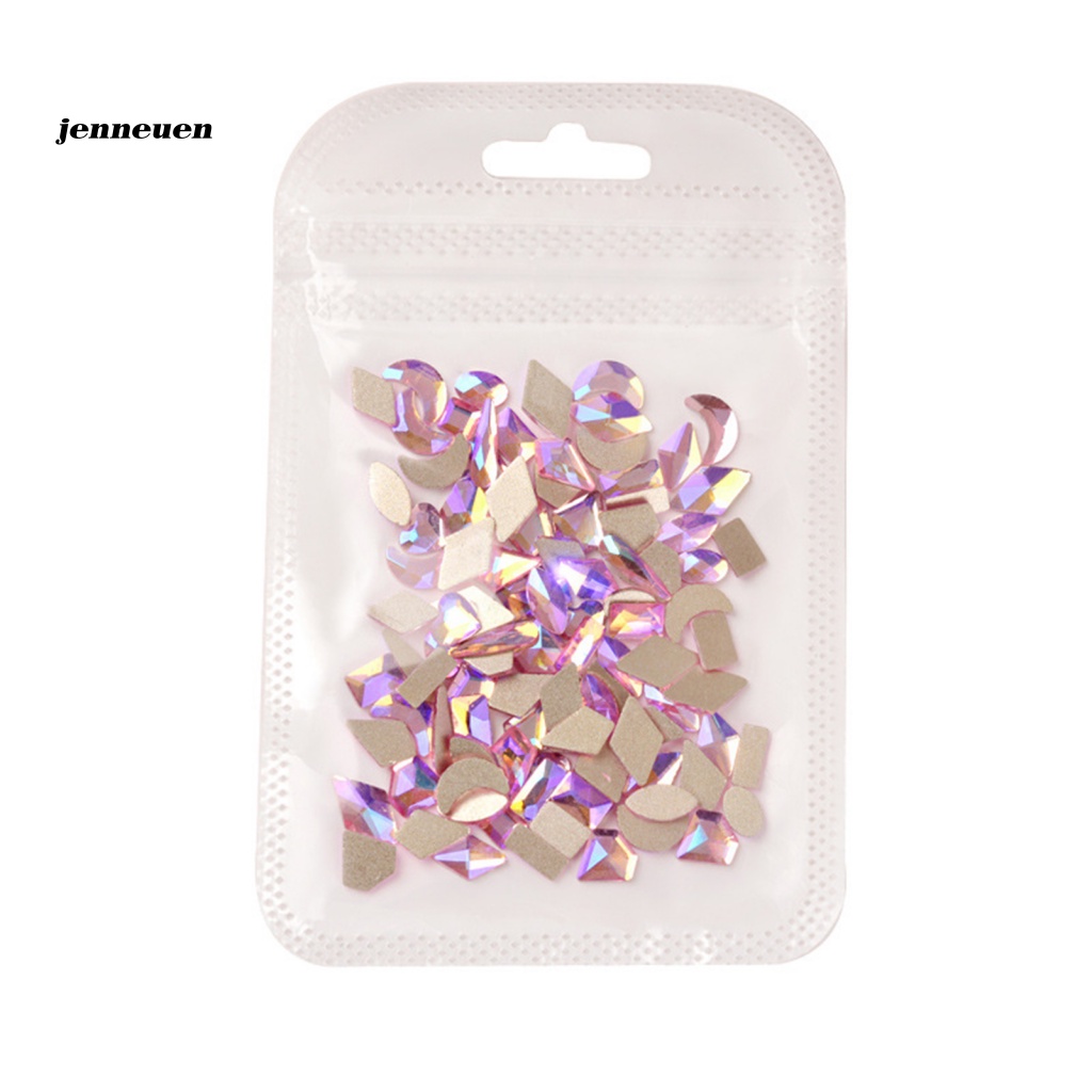 Set 100 Hạt Cườm Đá Phẳng Mini Trang Trí Móng Nghệ Thuật Thời Trang