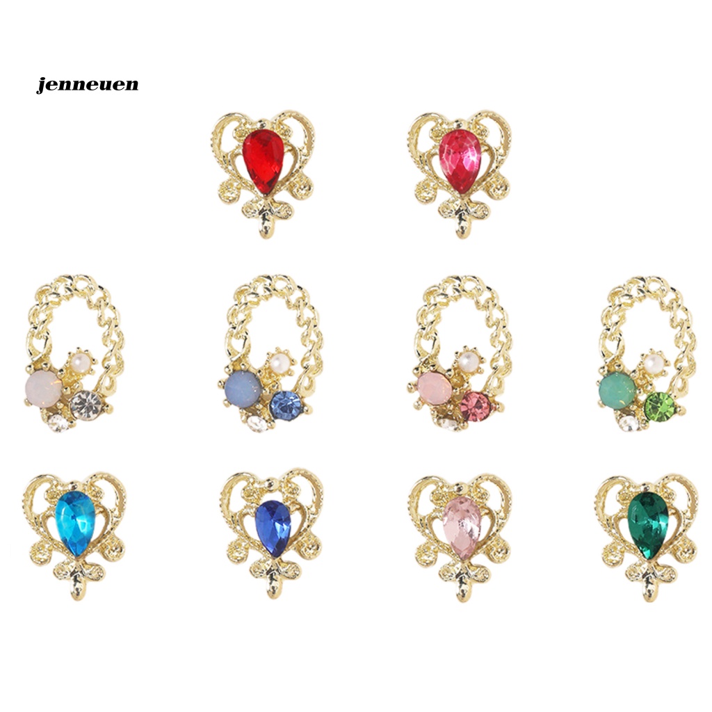 Set 10 Phụ Kiện Đá Đính Trang Trí Móng Tay Nghệ Thuật Lâu Trôi