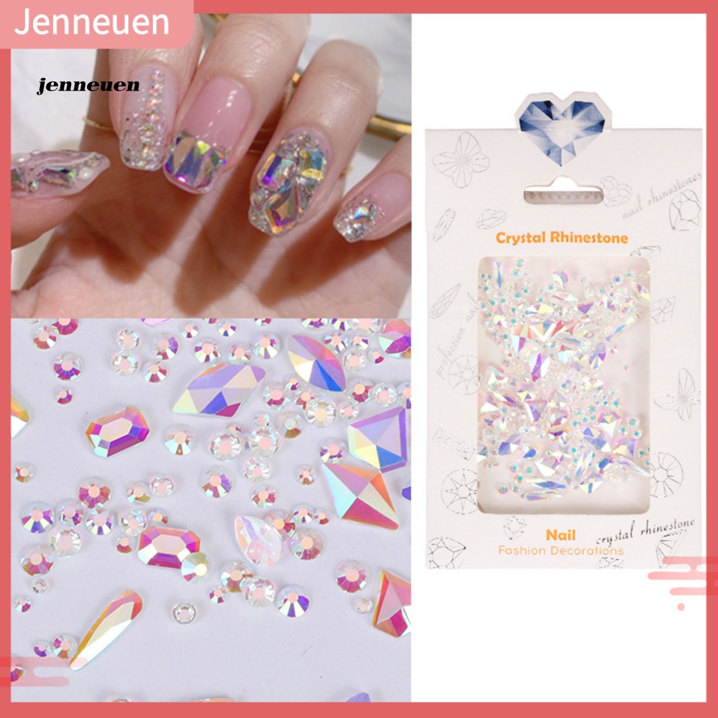 1 Túi Phụ Kiện Trang Trí Móng Nghệ Thuật 3D Nhiều Màu Sắc Lấp Lánh DIY