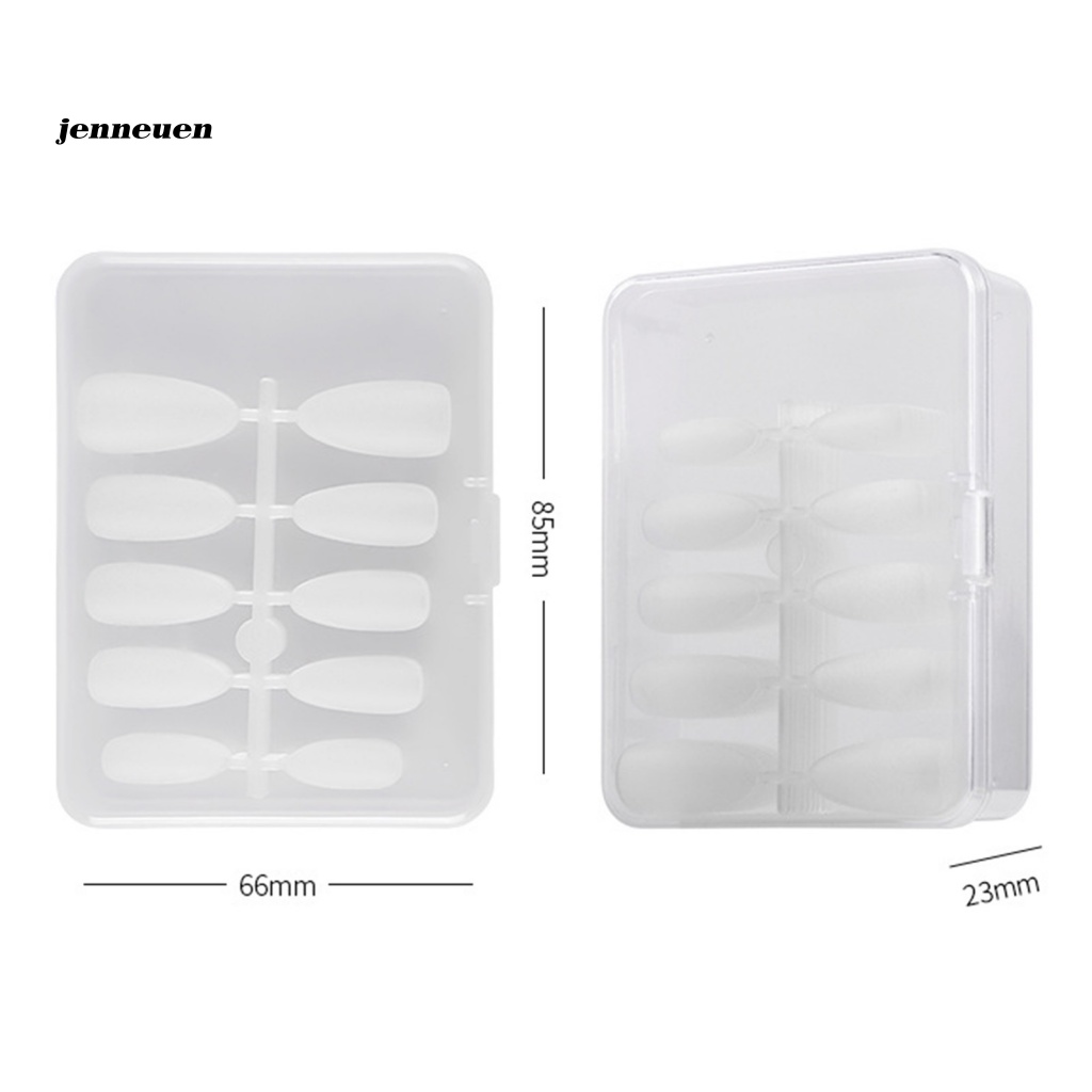 Bộ 100 Móng Tay Giả Bằng Nhựa Trong Suốt Không Mùi Tiện Dụng DIY