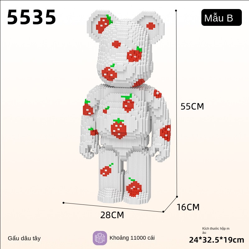 Bộ Đồ Chơi Lắp Ráp Hình Chú Gấu Độc Đáo Cho Bé