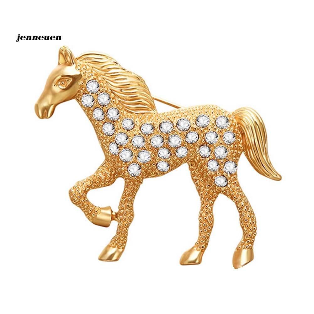 Ghim Cài Áo Hình Ngựa Đính Đá Thời Trang Cho Nam Và Nữ