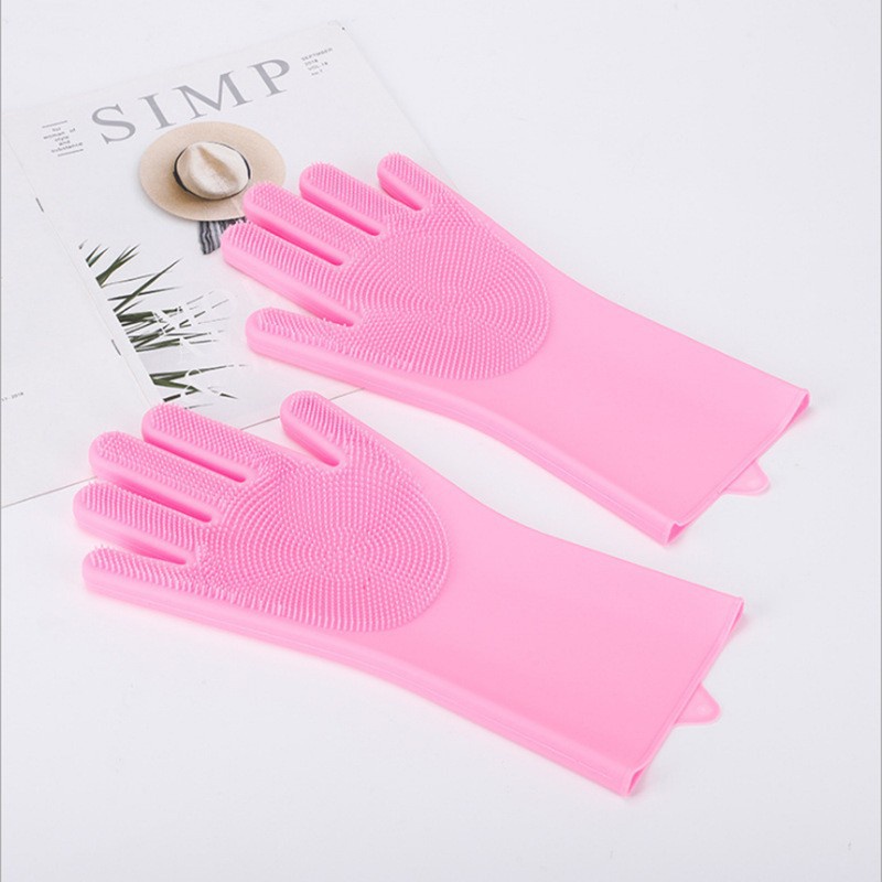 Găng Tay Mát Xa Tắm Cho Thú Cưng Bằng silicone