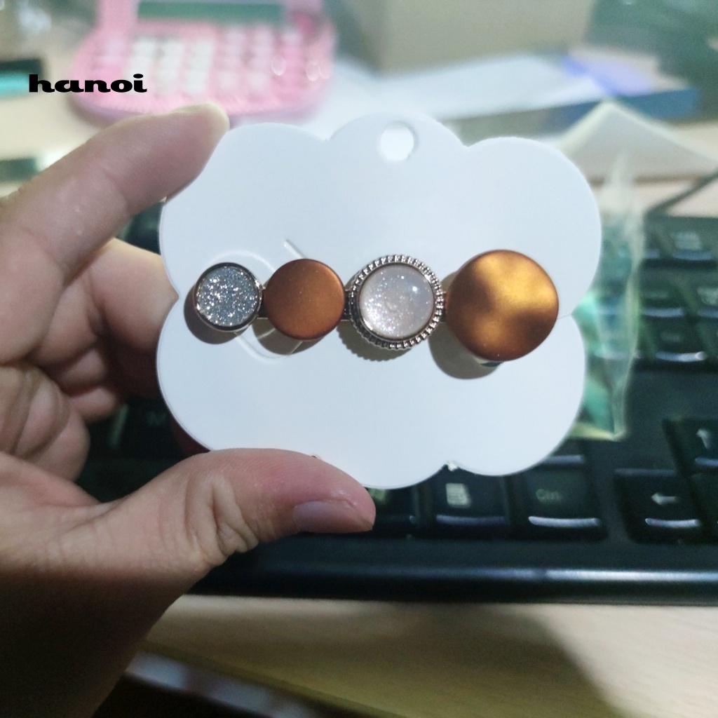 Kẹp Tóc Tròn Lấp Lánh Thời Trang Cho Nữ