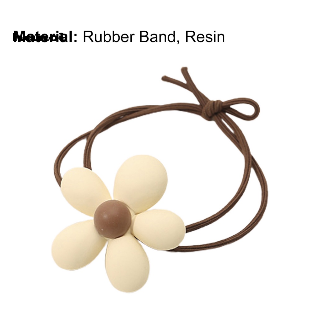 Dây Cột Tóc Co Giãn Mặt Nhám Đính Hoa Hoạt Hình Dễ Thương