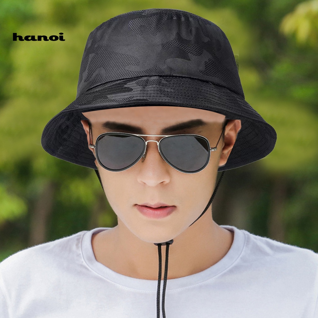 Nón Vành Tròn Họa Tiết Rằn Ri Thoáng Khí Thời Trang Cho Nam