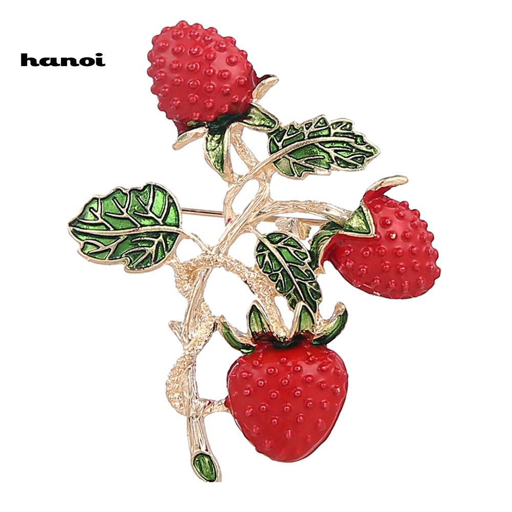 Ghim Cài Áo Hình Trái Dâu Thời Trang Cho Nữ