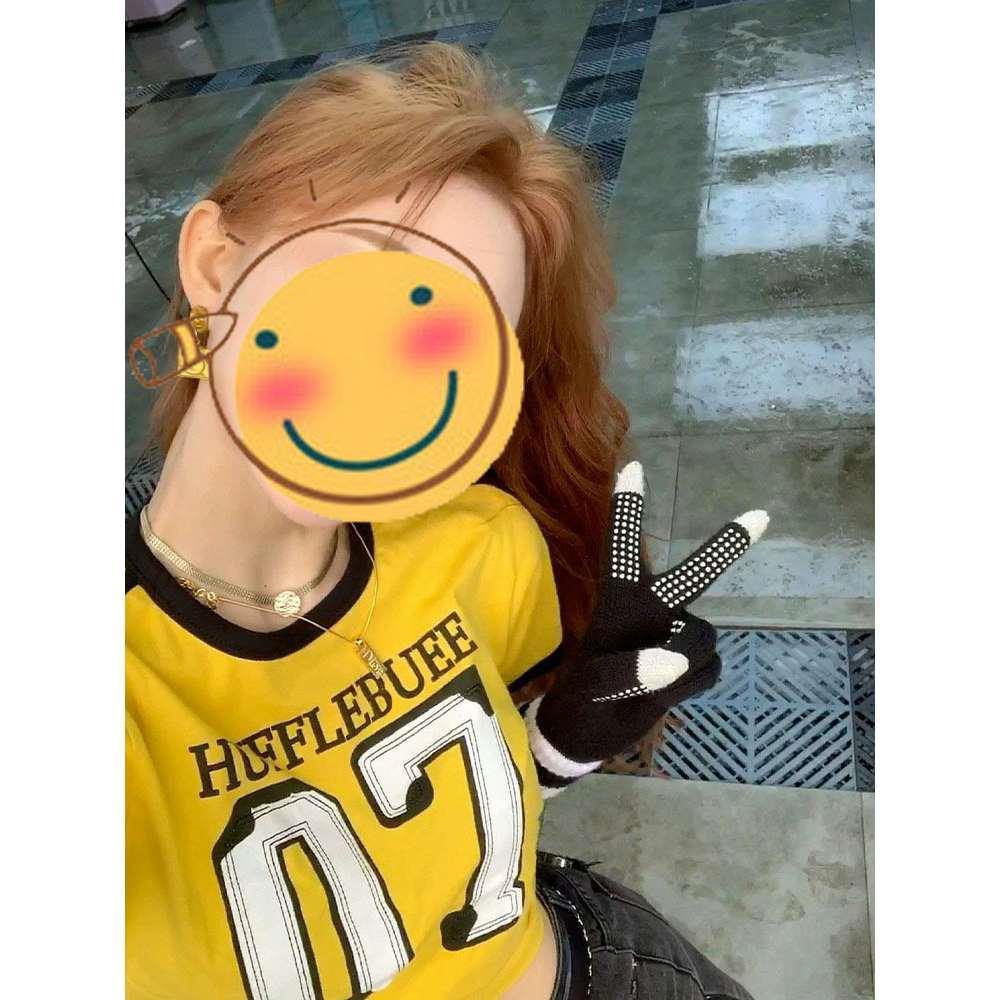 Áo Thun Ngắn Tay Ôm Dáng Phong Cách Đường Phố Mỹ Thời Trang Mùa Hè Mới Cho Nữ