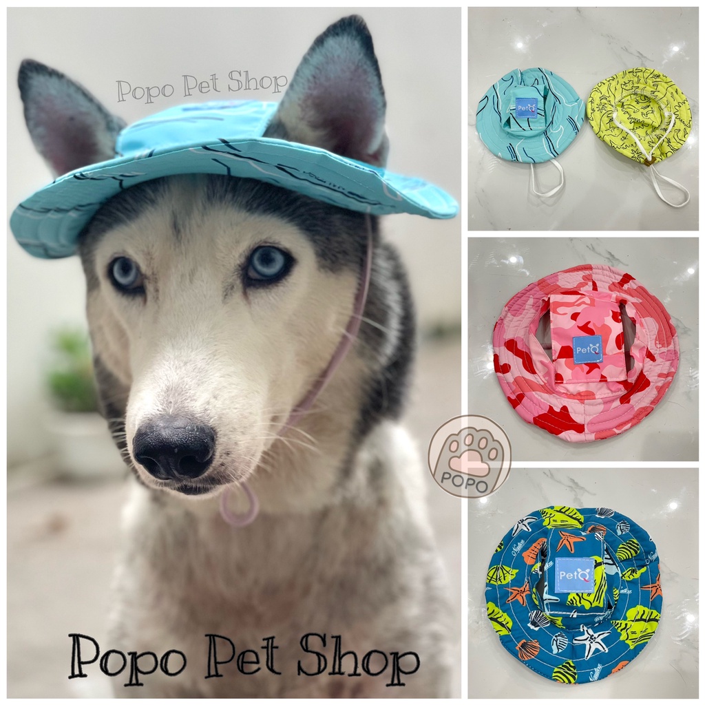 Nón Tai Bèo Vải Dù Dày Dặn Xịn Xò Cho Thú Cưng Chó Mèo