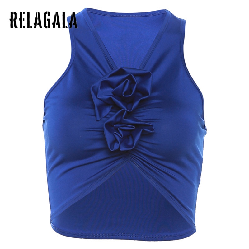 Áo Croptop Sát Nách Màu Trơn Cổ Chữ V Thời Trang Đường Phố 2023 Cho Nữ