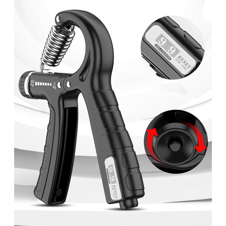 Kìm Bóp Tay, Kìm Tập Cơ Tay, Dụng Cụ Tập Gym Tại Nhà Điều Chỉnh 10-100kg thông minh có đếm số