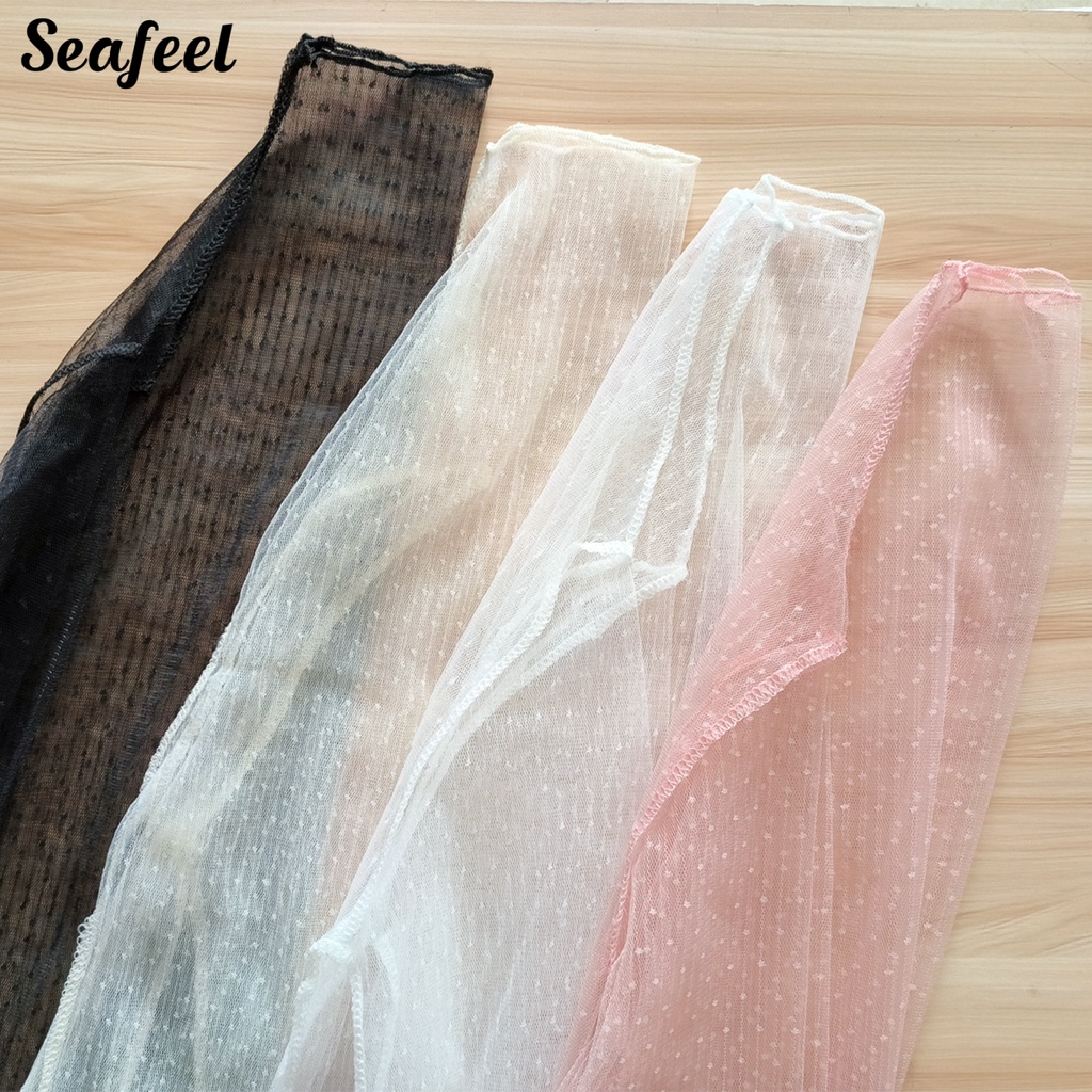 Áo Sơ Mi Vải Ren Mỏng Xuyên Thấu Mềm Mại Cổ Cao Dài Tay Thời Trang Mùa Hè Dành Cho Nữ