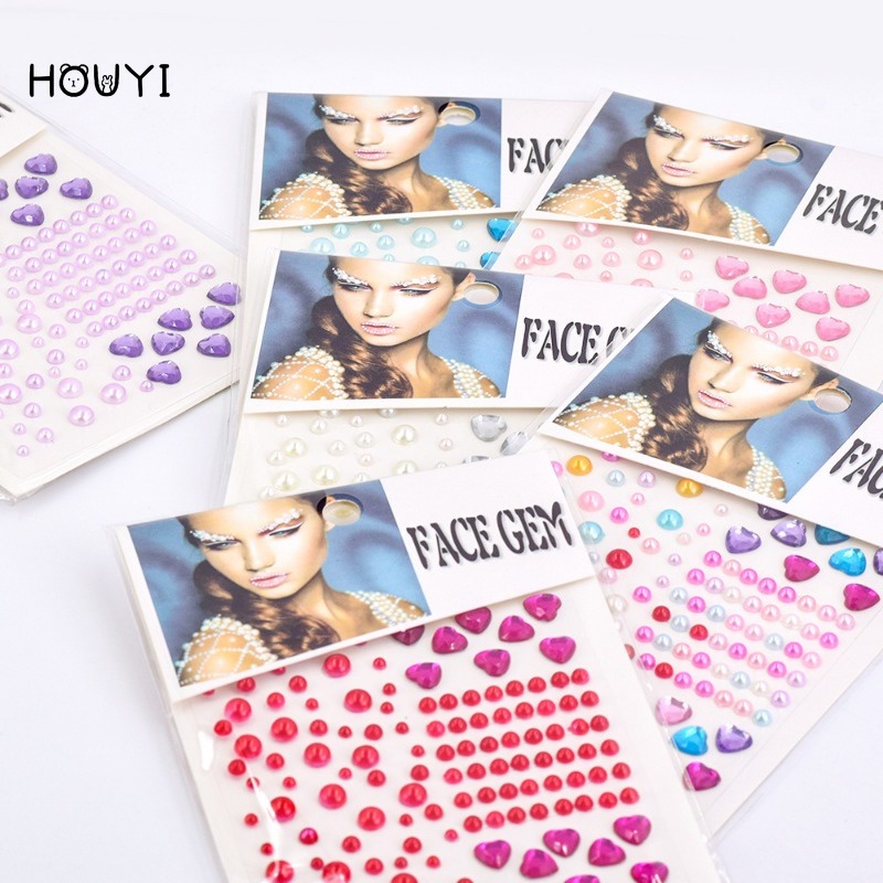 Hạt Đá 3D Nhiều Màu Sắc Bằng Acrylic Trang Trí Mặt Trái Tim