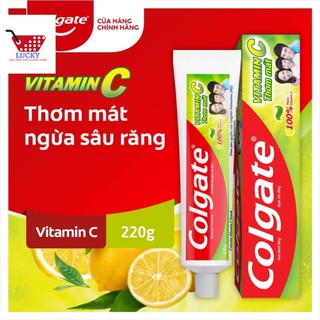Kem đánh răng colgate vitamin c 170g/ 220g -thơm mát 100% - giảm nhiệt miệng