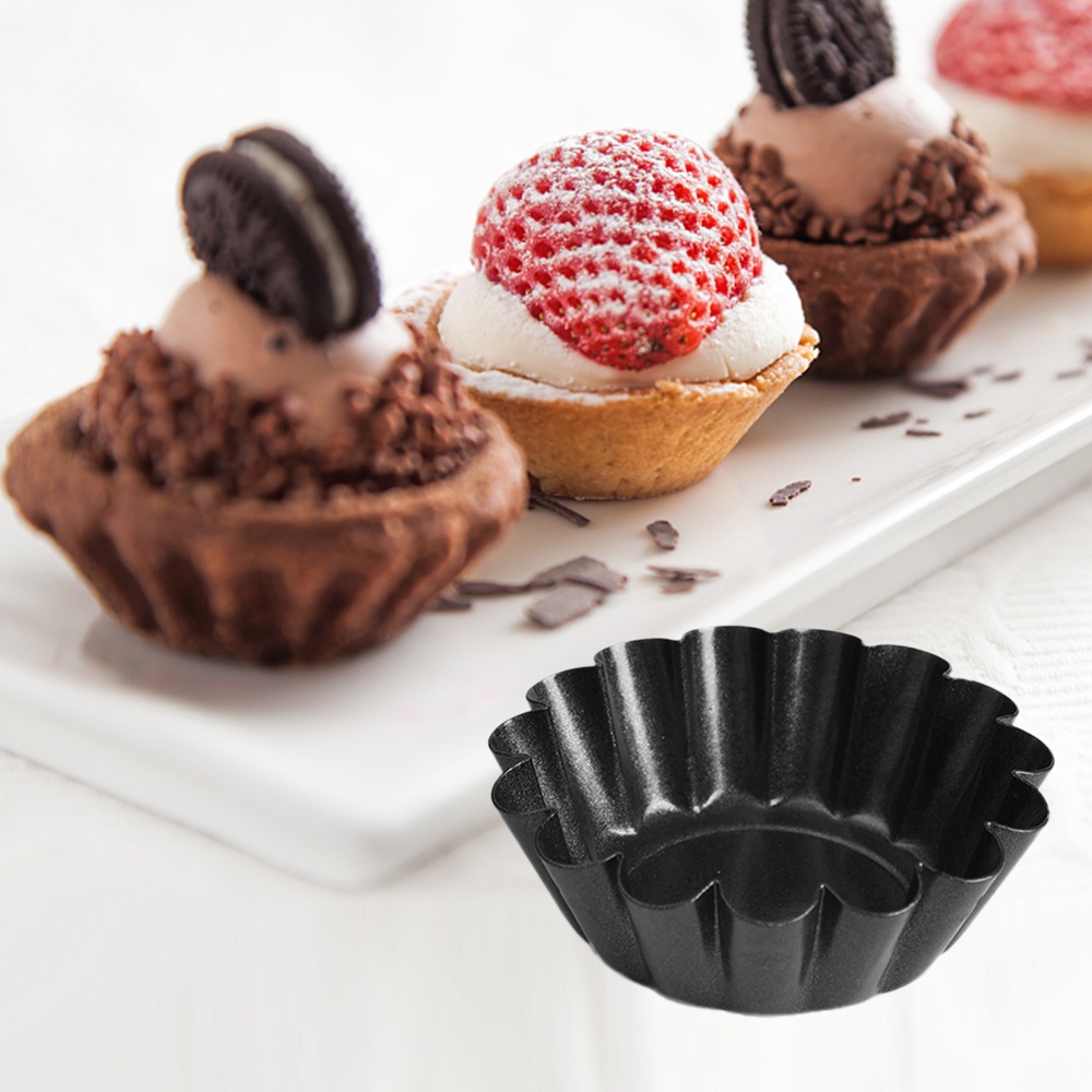Khuôn Thép Carbon Làm Bánh Tart / Pizza / Cupcake / Cupcake Chống Dính Tiện Dụng DIY