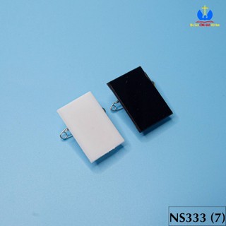Kẹp đeo tang mica trắng đen NS333 quatangconggiao.nd