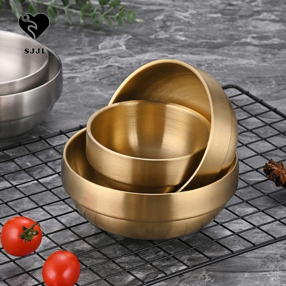 Bát Ăn Cơm Bằng Thép Không Gỉ Cách Nhiệt Chống Bỏng Đa Năng Sức Chứa Lớn Phong Cách Hàn Quốc