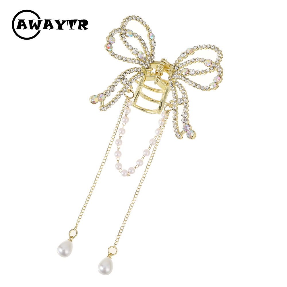 Kẹp Tóc Nơ Tua Rua Bằng Hợp Kim Thời Trang Cho Nữ