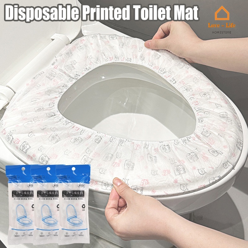 Vỏ Bọc Bệ Ngồi Toilet An Toàn Bằng Vải Không Dệt Chống Nước Dùng Một Lần