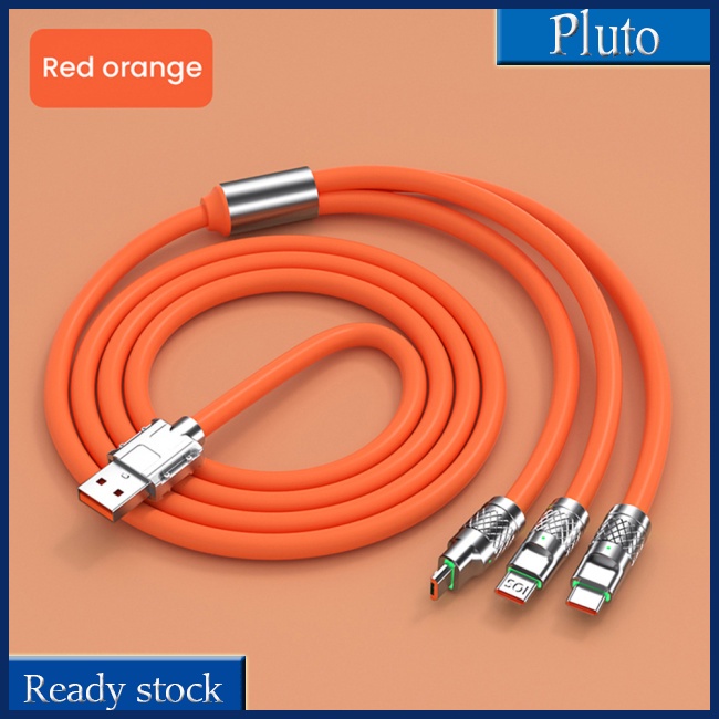 Dây Cáp Sạc Nhanh 6A 120W Usb 8-pin 3 Trong 1 Cho Iphone Micro Usb Type-C