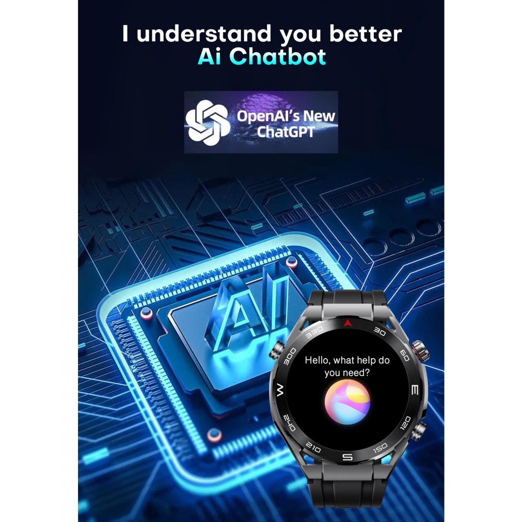 Đồng Hồ Thông Minh HK5 Màn Hình Oled Có Chức Năng Nghe Gọi GPS 1.5 Inch