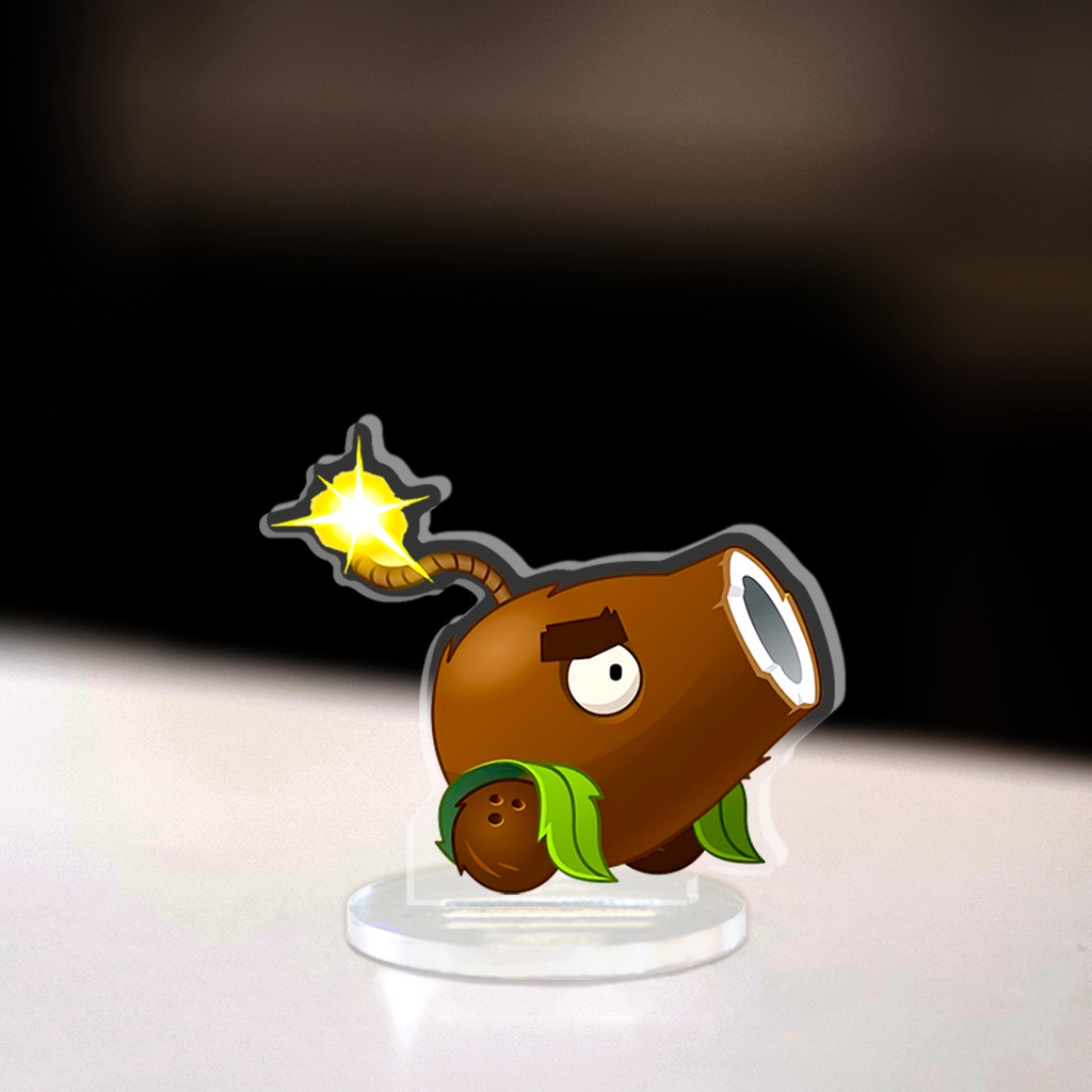 Mô hình Mini Plants vs Zombies Captain Deadbeard Torchwood Standee Chibi game trang trí góc học tập cao 3,5cm