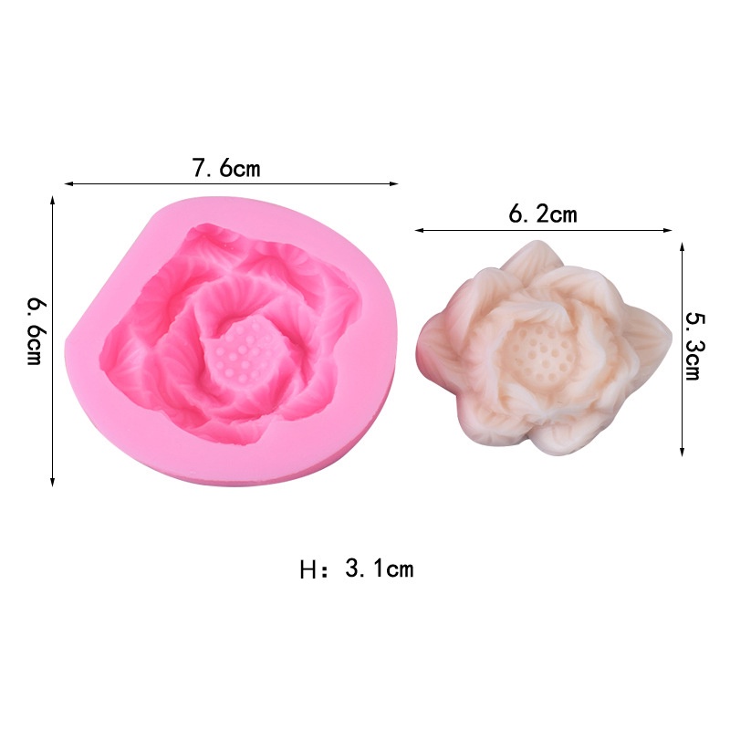 Khuôn Silicone Tạo Hình Làm Bánh Kẹo Hình Lá Sen Diy