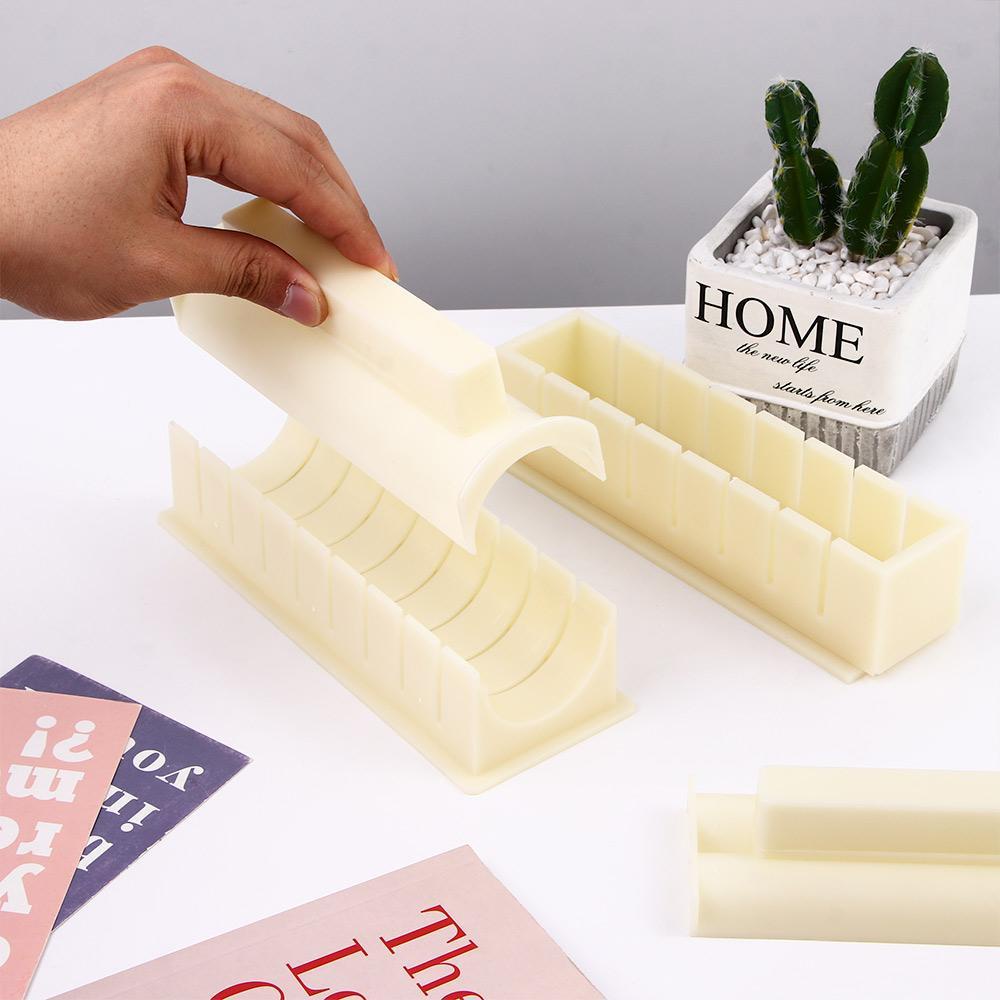 Quillan sushi khuôn vuông / tròn / trái tim bộ dụng cụ làm nhật bản rong biển nori khô laver sushi cuộn dụng cụ làm sushi
