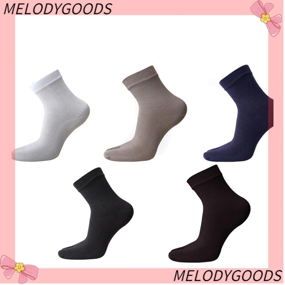 Vớ cotton cổ cao thiết kế xỏ ngón chân màu trơn đơn giản cho nam và nữ