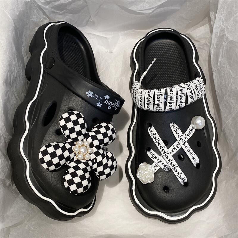 FEIJIANU dép Cross dép sandal nữ giày đi biển đáng yêu thoải mái 30Z230726016