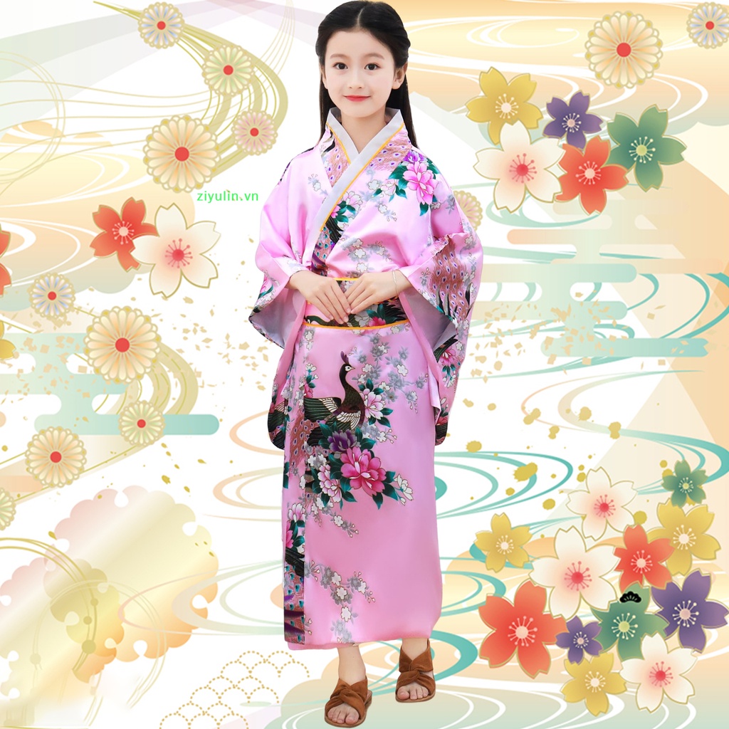 Đầm kimono Nhật Bản Hóa Trang Công Chúa ziyulin Cho Bé Gái