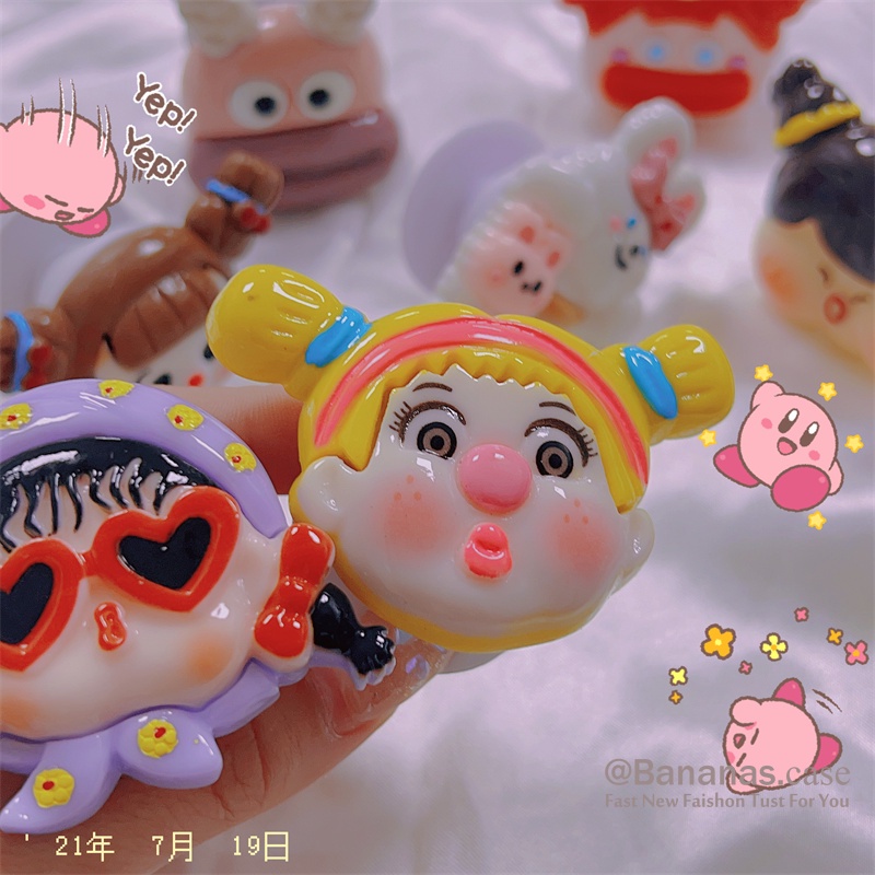 Giá Đỡ Điện Thoại Dạng Nhẫn Hình Hoạt Hình 3D Dễ Thương