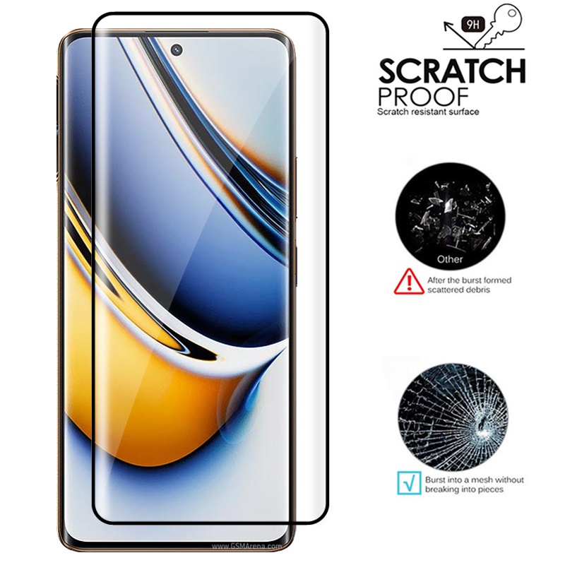 Dành Cho Realme 11 Pro / 11 Pro + / 10 Pro + 5G Viền Cong Full Cover Kính Cường Lực Bảo Vệ Màn Hình Phim