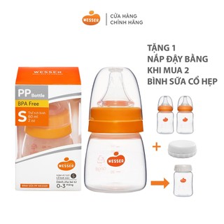 Bình sữa cổ HẸP PP Wesser 60ml/140ml/250ml ..
