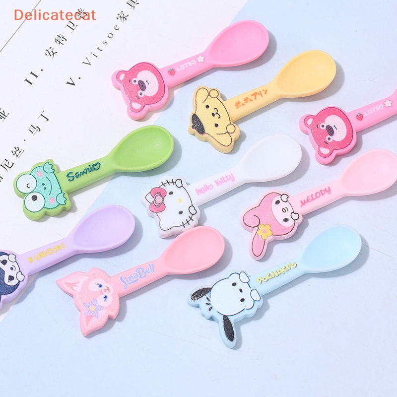 Bộ 5 Muỗng Mini Hình Hoạt Hình Dễ Thương Trang Trí Nhà Búp Bê