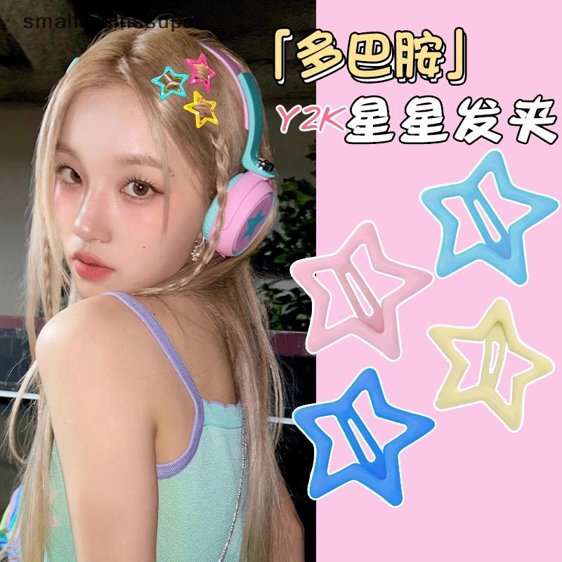 Set 10 Kẹp Tóc Hình Ngôi Sao Năm Cánh Nhiều Màu Sắc Dễ Thương Phong Cách Hàn Quốc Cho Bé Gái SBS