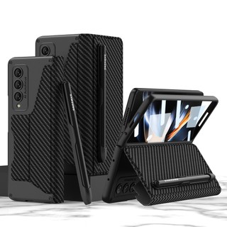 Bao da pu điện thoại nắp lật kiêm ví đựng thẻ khóa dán có thể tháo rời cho samsung galaxy z fold 4 5g 2022