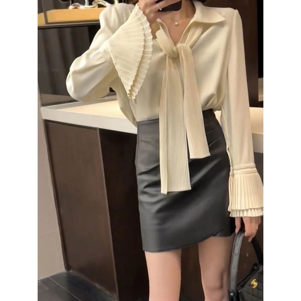 Áo Sơ Mi Tay Dài / Áo Sơ Mi Mùa Thu / Phong Cách Mới / Cá TíNh / Áo Tay Loe