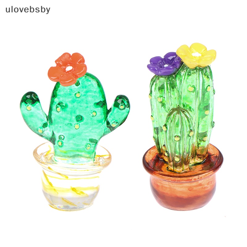 Mô Hình Cây Xương Rồng Mini Bằng Thủy Tinh Để Bàn Trang Trí